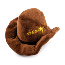 Brown Cowboy Hat | Squeaky Plush Dog Toy with Crinkle & Mesh Lining