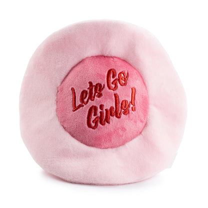 Pink Cowgirl Hat | Squeaky Plush Dog Toy with Crinkle & Mesh Lining