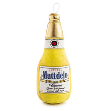 Muttdelo Beer Bottle | Squeaky Plush Dog Toy with Crinkle & Mesh Lining