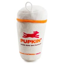 Pupkin' Donuts Hot Coffee | Squeaky Plush Dog Toy with Crinkle & Mesh Lining