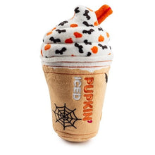 Pupkin' Donuts Halloween Iced Cup | Squeaky Plush Dog Toy with Crinkle & Mesh Lining