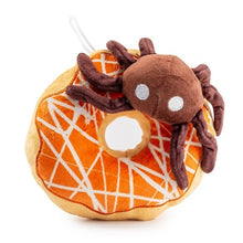 Spider Donut | Squeaky Plush Dog Toy with Crinkle & Mesh Lining