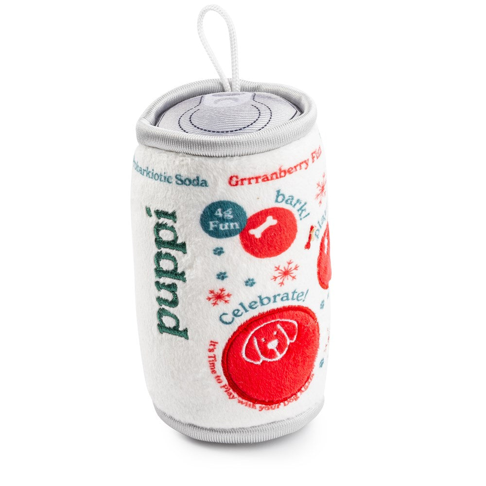 Puppi Grrranberry Fizz Holiday Plush Dog Toy