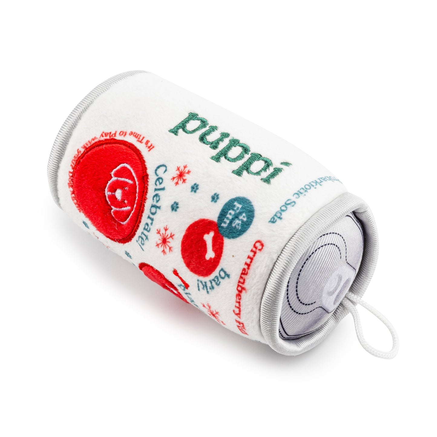 Puppi Grrranberry Fizz Holiday Plush Dog Toy