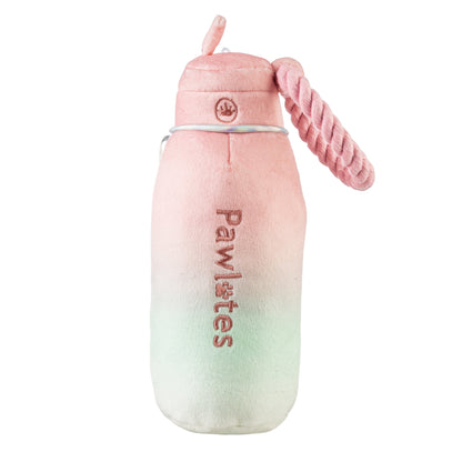 Pawlates Princess Water Bottle | Squeaky Plush Dog Toy with Crinkle & Mesh Lining