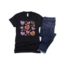 Halloween Candy Hearts & Dog Paws DTF T-Shirt Hunter K9