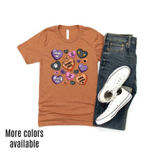 Halloween Candy Hearts & Dog Paws DTF T-Shirt Hunter K9