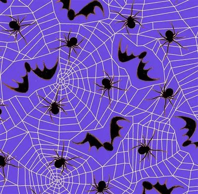Halloween Purple Spiders Dog Bandana Hunter K9