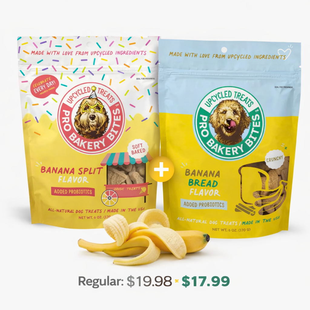 The Ultimate Banana Dog Treat Bundle (Soft + Crunchy!)