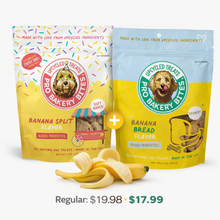 The Ultimate Banana Dog Treat Bundle (Soft + Crunchy!)
