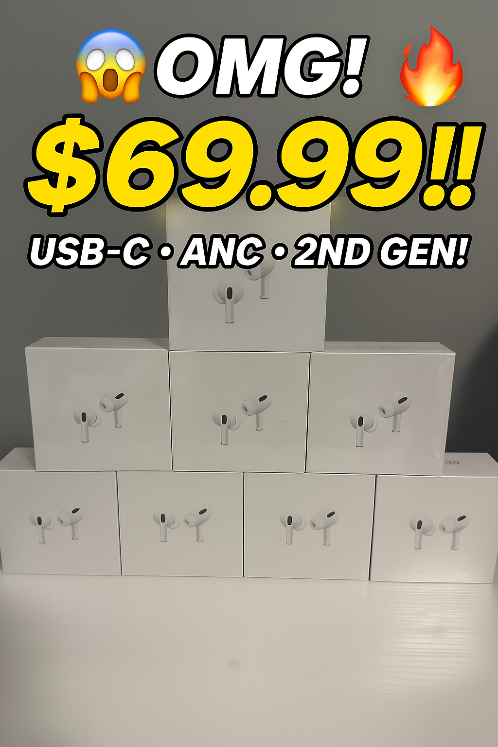 AirPod Pros (2nd Gen) – USB-C • ANC • Crystal Sound