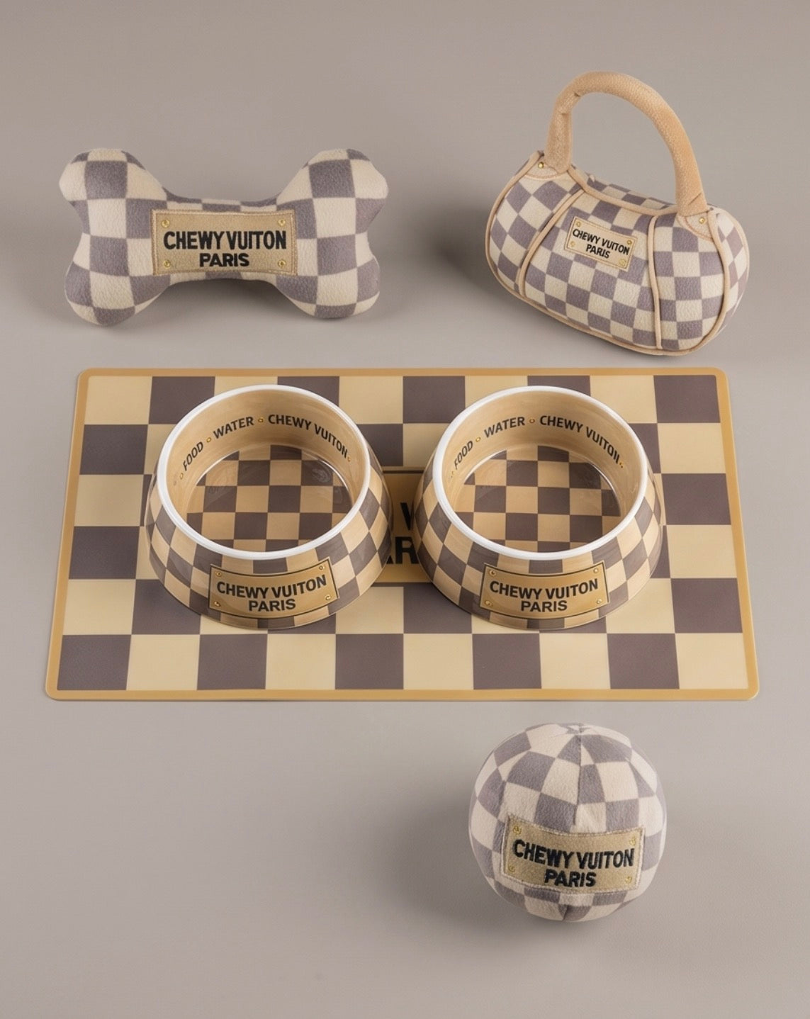 Tan Checker Chewy Vuiton Placemat