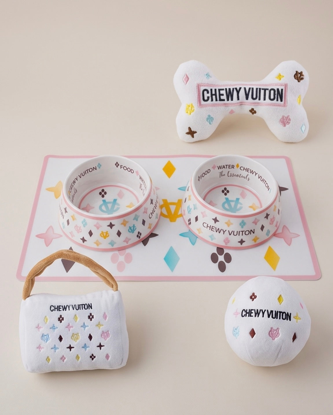 White Chewy Vuiton Ball
