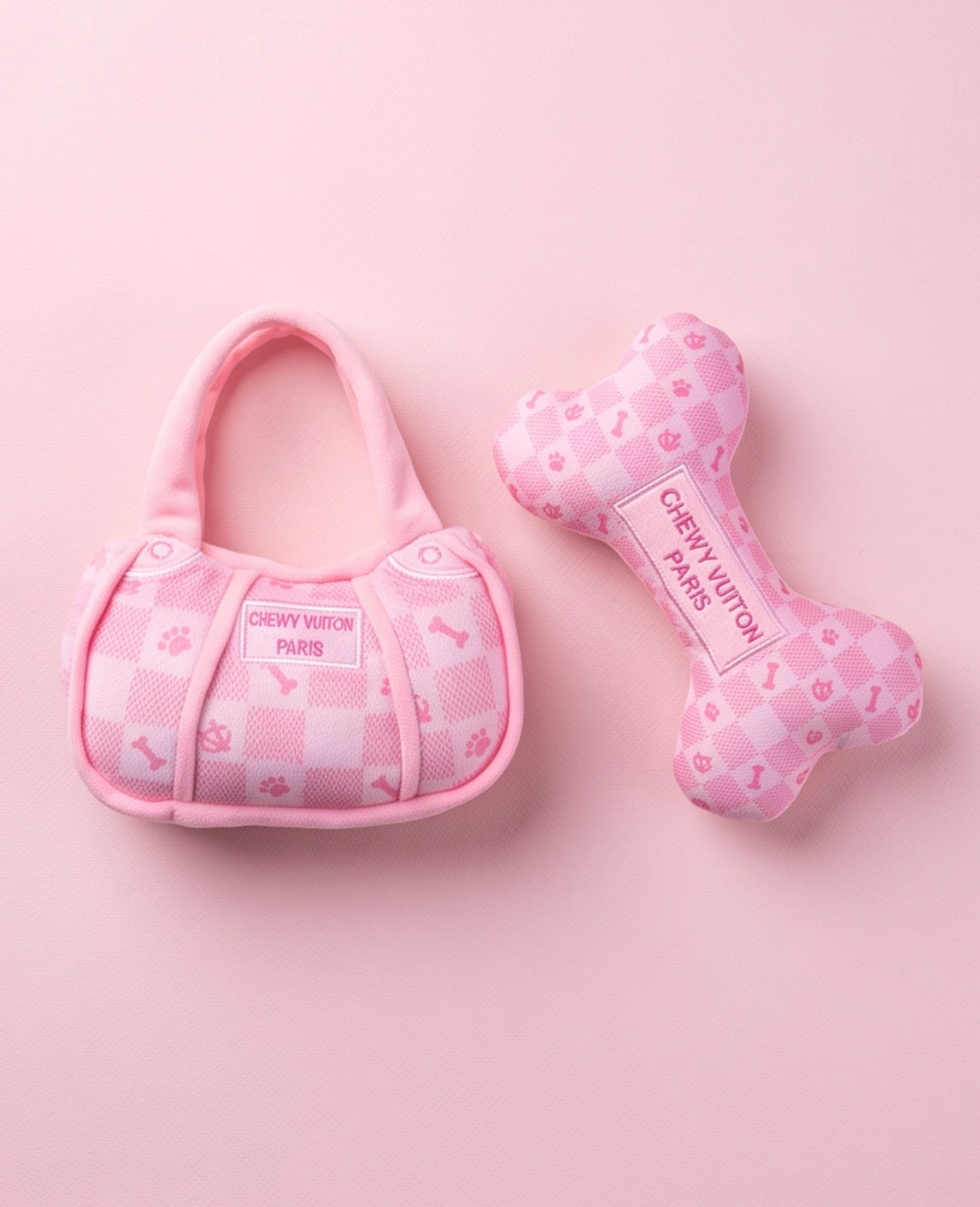 Pink Checker Chewy Vuiton Bone