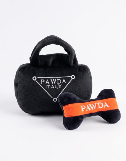 Pawda Bone | Squeaky Plush Dog Toy with Crinkle & Mesh Lining