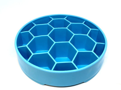 SodaPup Honeycomb eBowl deep slow feeder dog bowl with honeycomb design, made in the USA for enrichment and slow feeding.
