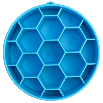 SodaPup Honeycomb eBowl deep slow feeder dog bowl with honeycomb pattern for enrichment, made in the USA.