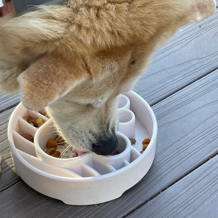 SodaPup Java eBowl deep slow feeder dog bowl with textured surface for enrichment, made in the USA, shown in the image.