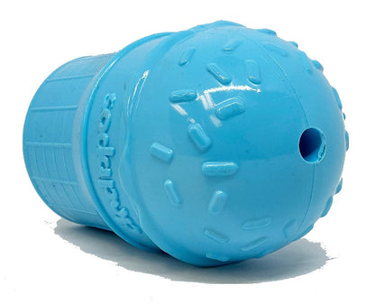 Ice Cream Cone Rubber Dog Chew Toy for Power Chewers | USA Made | SodaPup