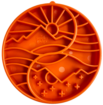 Sun and Moon eTray - Shallow Slow Feeder Dog Bowl for Enrichment | USA Made