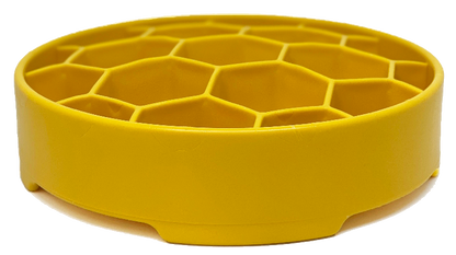 SodaPup Honeycomb eBowl Deep Slow Feeder dog bowl with honeycomb design, made in the USA for enrichment and interactive feeding.