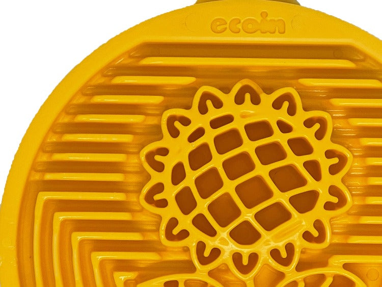 Earth eCoin Nylon Lick Mat for Dogs by SodaPup, USA-made dog enrichment toy with textured surface for licking and chewing.