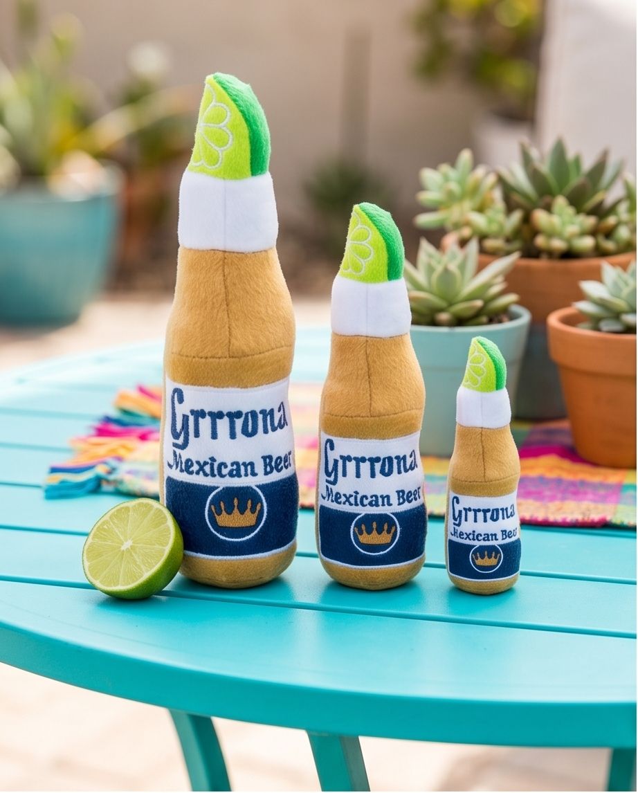 Grrrona Beer Bottle Plush Dog Toy