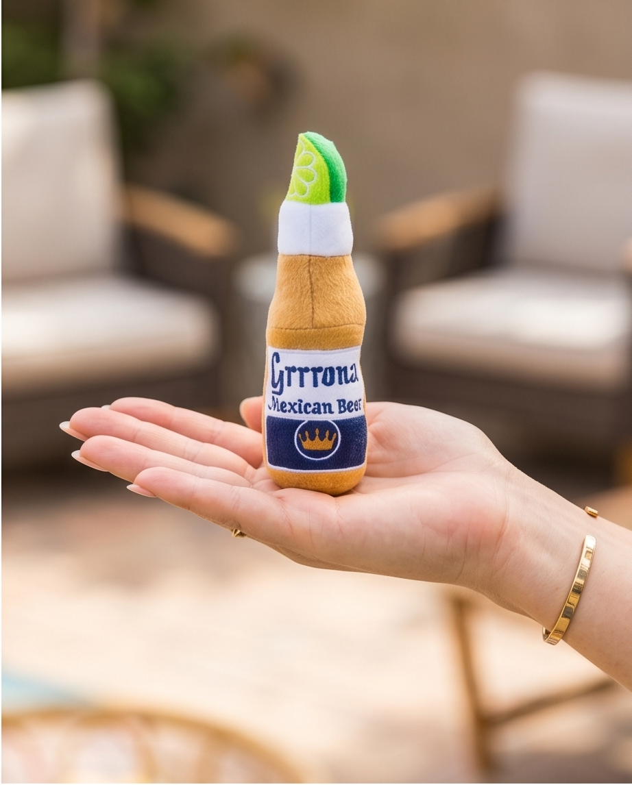 Grrrona Beer Bottle Plush Dog Toy