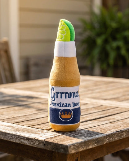 Grrrona Beer Bottle Plush Dog Toy