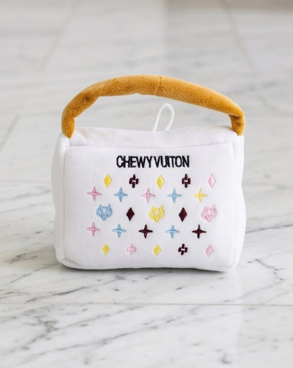 White Chewy Vuiton Handbag