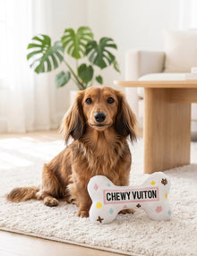White Chewy Vuiton Bone Toy