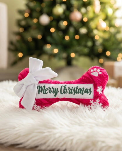Puppermint Bone - Merry Christmas Plush Dog Toy Holiday