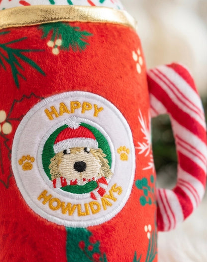 Howliday Cheer Mug Holiday Christmas Plush Dog Toy