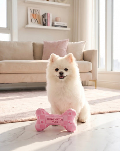 Pink Checker Chewy Vuiton Bone