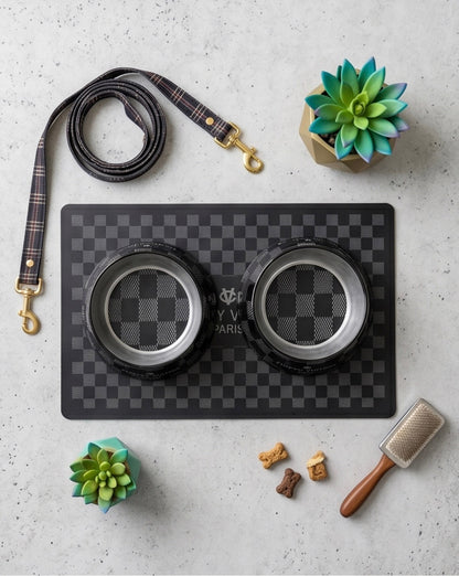 Black Checker Chewy Vuiton Placemat