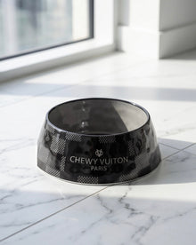 Black Checker Chewy Vuiton Bowls