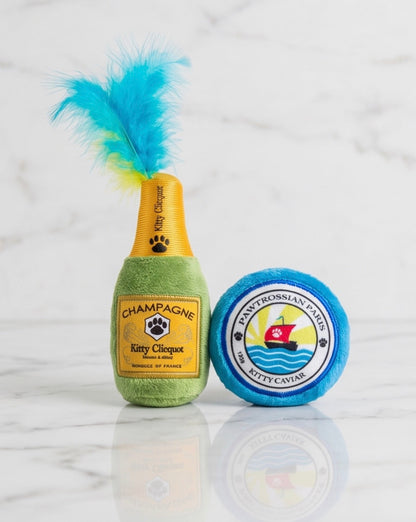 Kitty Clicquot (Bottle & Caviar) Catnip Toys