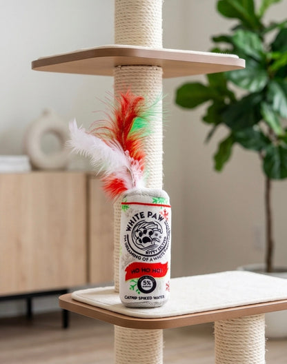 White Paw Kitty Seltzer & Pawpermint Cattini Christmas Cat Toy - Organic Catnip