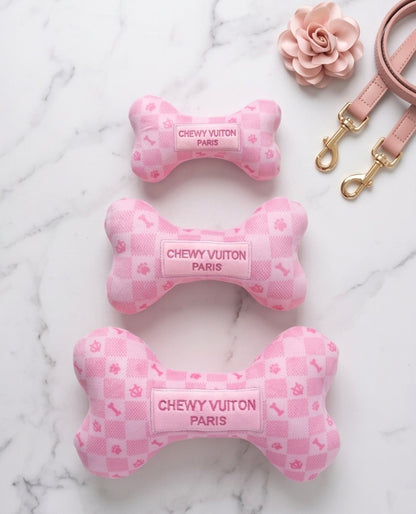 Pink Checker Chewy Vuiton Bone