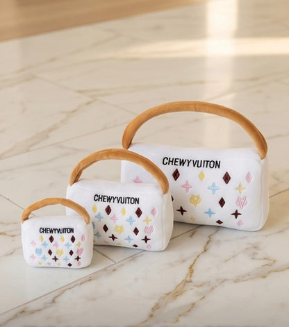 White Chewy Vuiton Handbag
