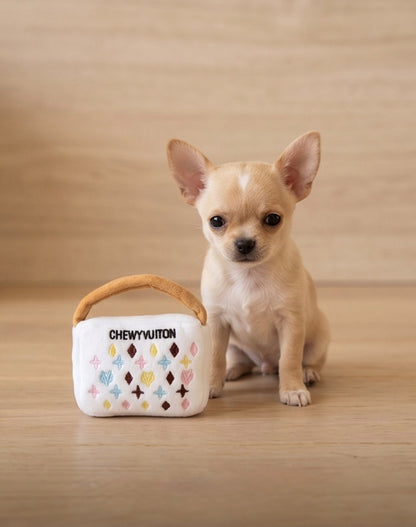 White Chewy Vuiton Handbag