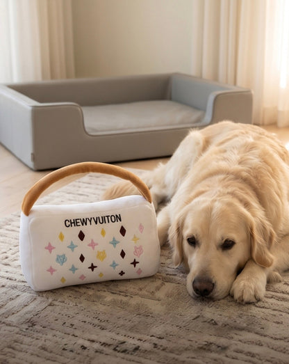 White Chewy Vuiton Handbag