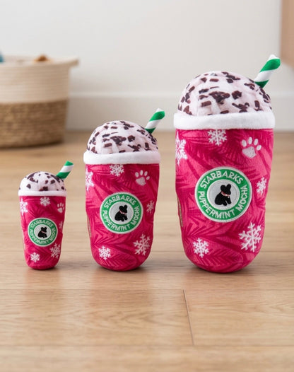 Starbarks Puppermint Mocha Christmas Holiday Plush Dog Toy