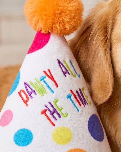 Happy Birthday Pawty Hat Toy