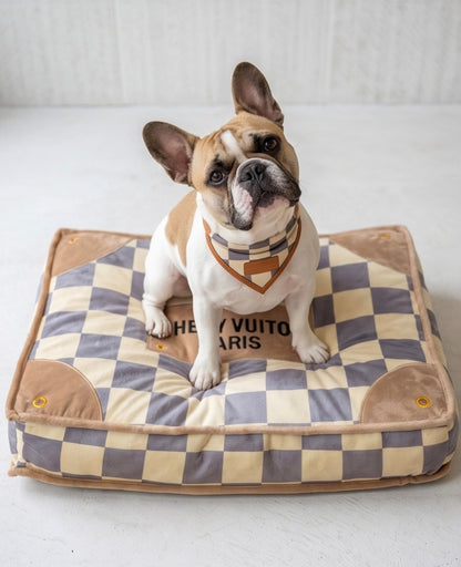Checker Chewy Vuiton Bed