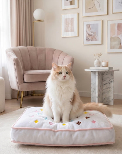 White Chewy Vuiton Bed