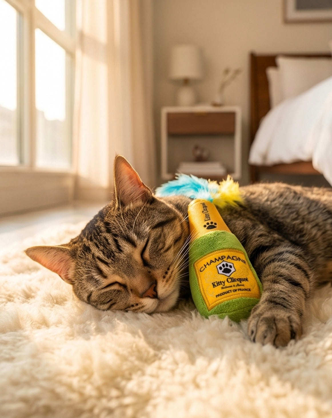 Kitty Clicquot (Bottle & Caviar) Catnip Toys