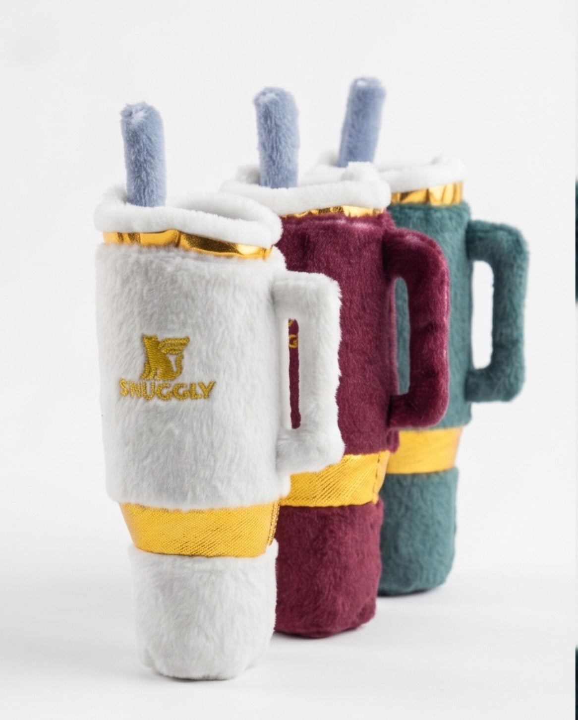 Holiday Snuggly Cup 3-Pack (Red, Ivory, & Green) - Organic Catnip