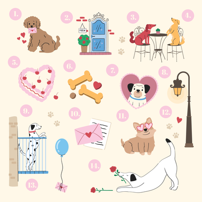 Countdown to Valentine's Day Dog Treat Calendar
