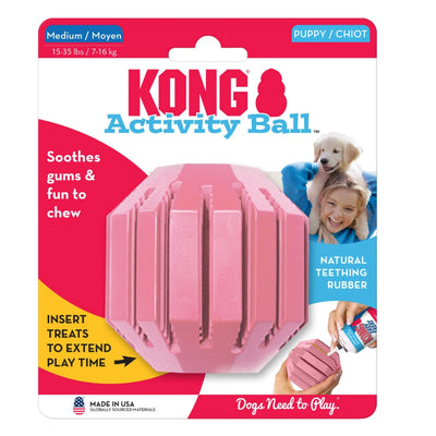 KONG Activity Ball Puppy Toy Assorted 1ea/MD KONG